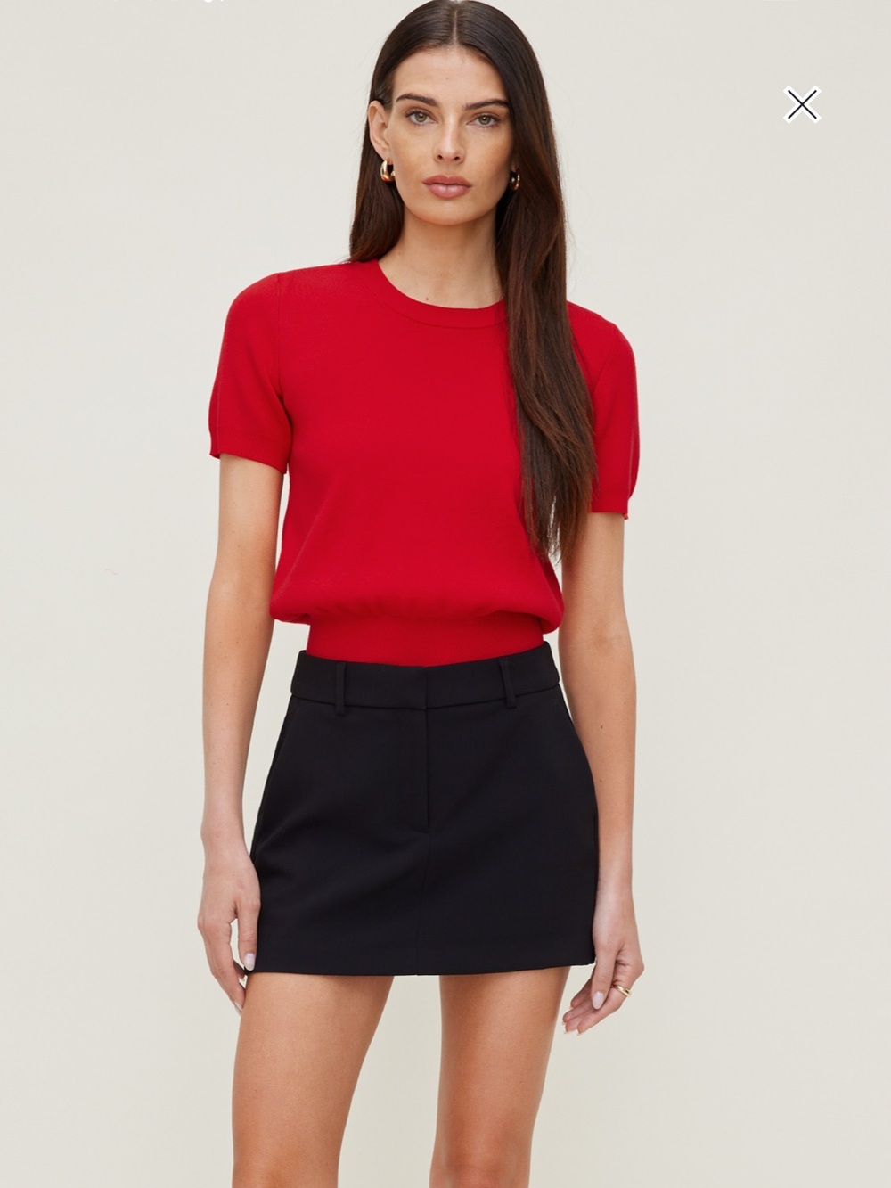 Dynamite Black Tailored Mini Skort
